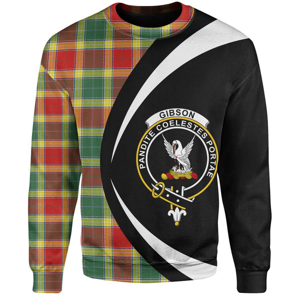 Gibson (Gibbs) Modern Clan Badge Tartan Sweatshirt Circle Style Personalized