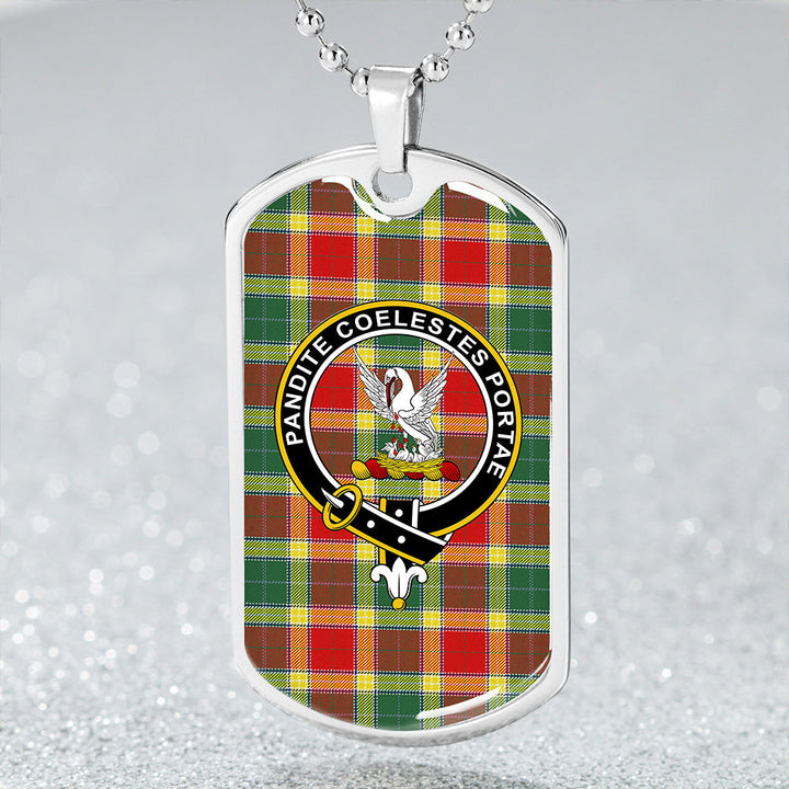 Gibson (Gibbs) Modern Clan Badge Classic Tartan Dog Tag Necklace