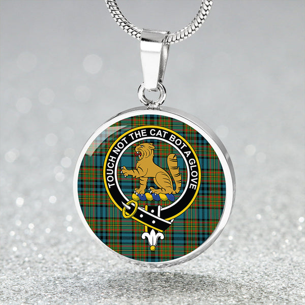 Gillies Ancient Clan Badge Tartan Classic Circle Necklace