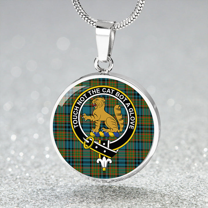 Gillies Ancient Clan Badge Tartan Classic Circle Necklace