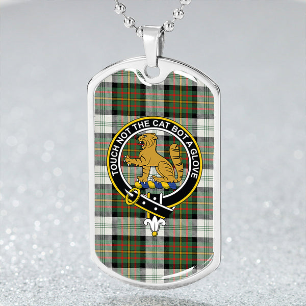 Gillies Green Dress Dance Clan Badge Classic Tartan Dog Tag Necklace