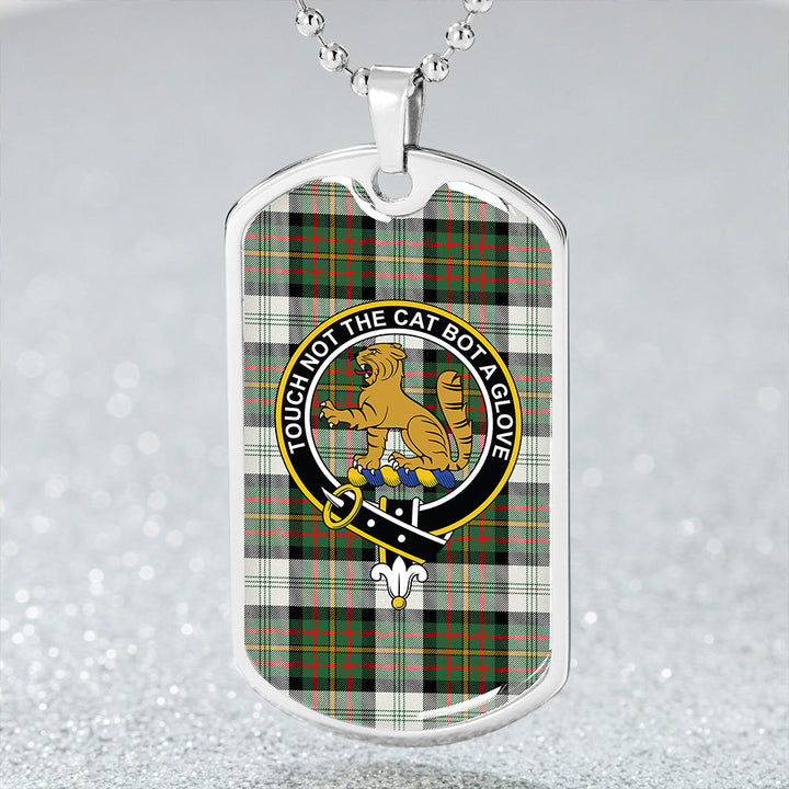 Gillies Green Dress Dance Clan Badge Classic Tartan Dog Tag Necklace