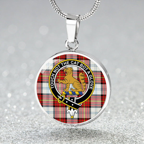 Gillies Red Dress Dance Clan Badge Tartan Classic Circle Necklace
