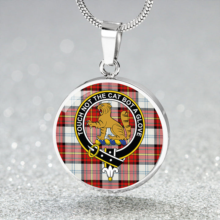 Gillies Red Dress Dance Clan Badge Tartan Classic Circle Necklace