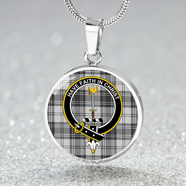 Glendinning Clan Badge Tartan Classic Circle Necklace