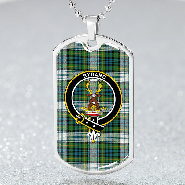Gordon Dress Ancient Clan Badge Classic Tartan Dog Tag Necklace