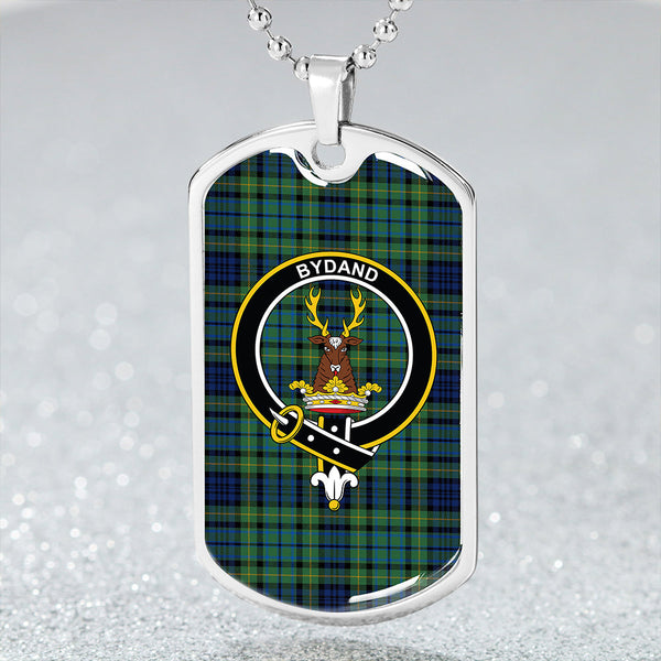 Gordon Dress #2 Modern Clan Badge Classic Tartan Dog Tag Necklace