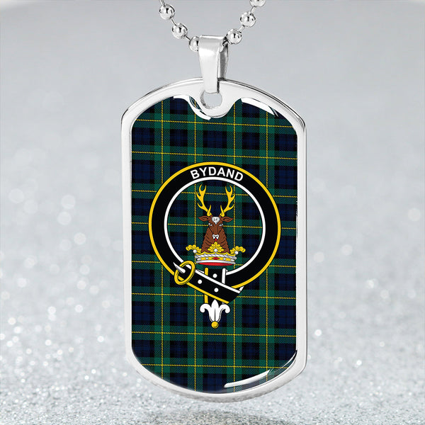 Gordon Modern Clan Badge Classic Tartan Dog Tag Necklace
