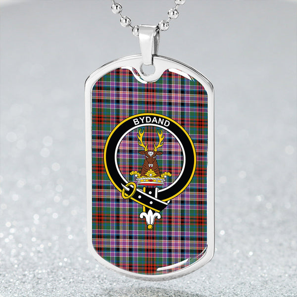 Gordon Red (1819) (Gordon Old Huntly) Ancient Clan Badge Classic Tartan Dog Tag Necklace