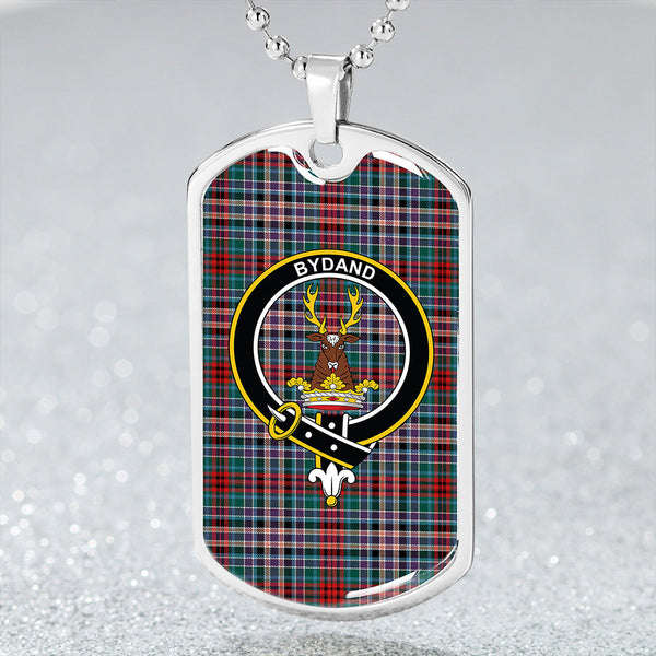 Gordon Red (1819) (Gordon Old Huntly) Modern Clan Badge Classic Tartan Dog Tag Necklace
