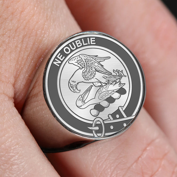 Graham Ring Graham Clan Badge Engraved Signet Ring | Celticprime.com – celticprime
