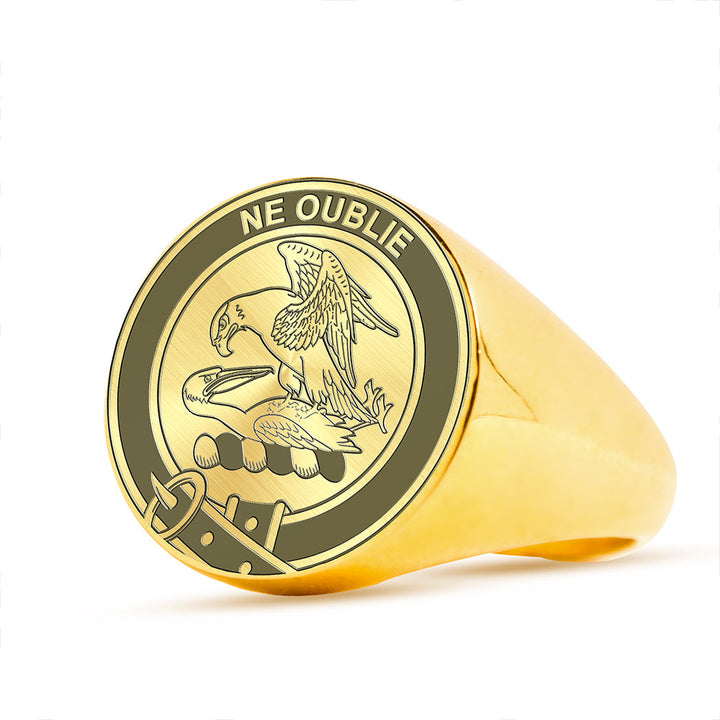 Graham Ring Graham Clan Badge Engraved Signet Ring | Celticprime.com – celticprime