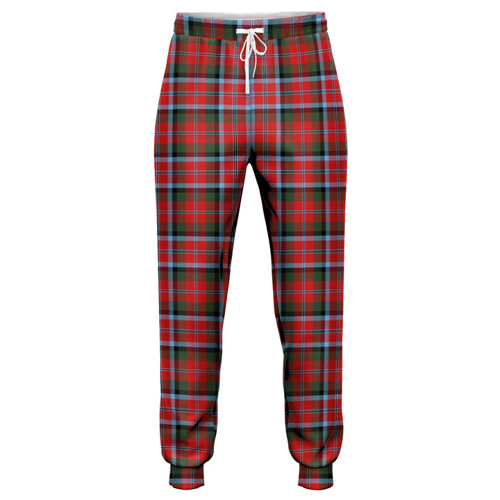 Graham Red Modern Tartan Jogger Pants