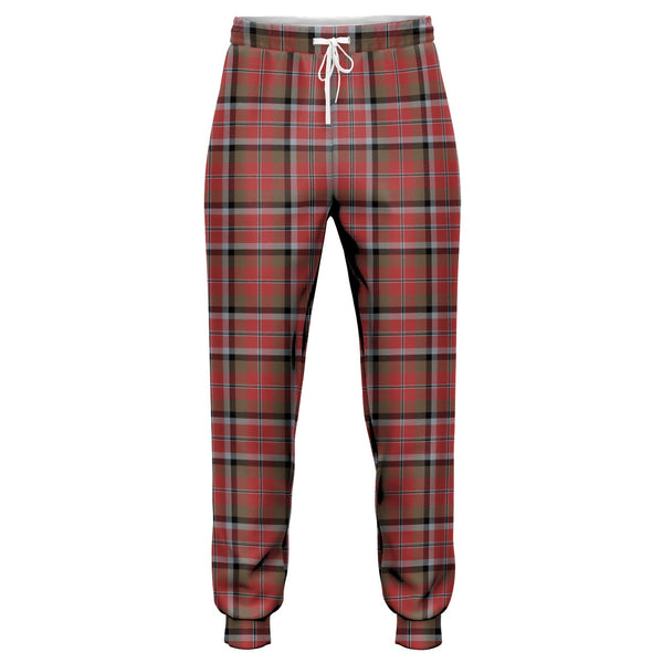 Graham Red Weathered Tartan Jogger Pants