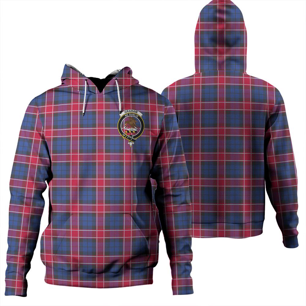 Graham of Menteith Red Tartan Classic Crest Hoodie