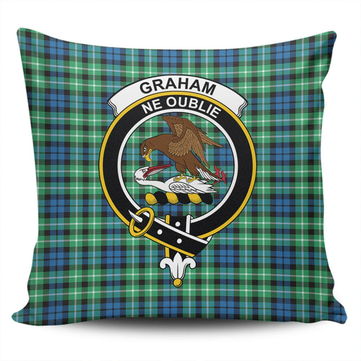 Graham of Montrose Ancient Tartan Classic Crest Pillow Cover