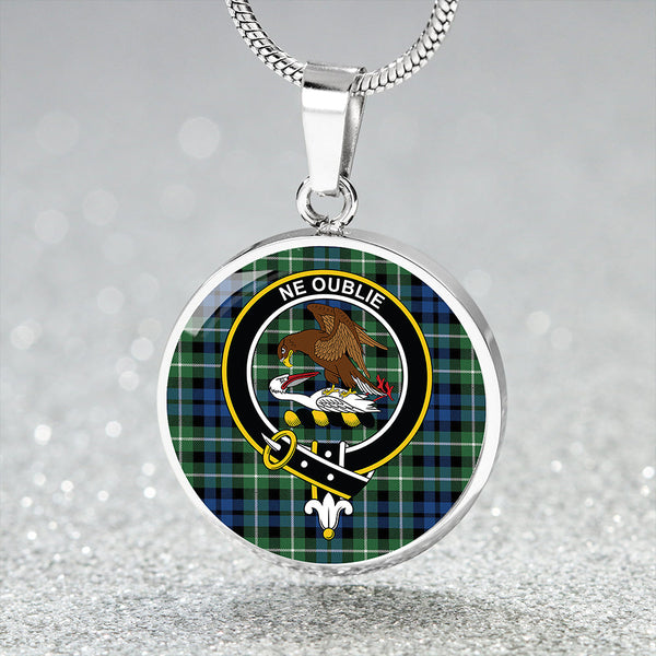 Graham of Montrose Modern Clan Badge Tartan Classic Circle Necklace