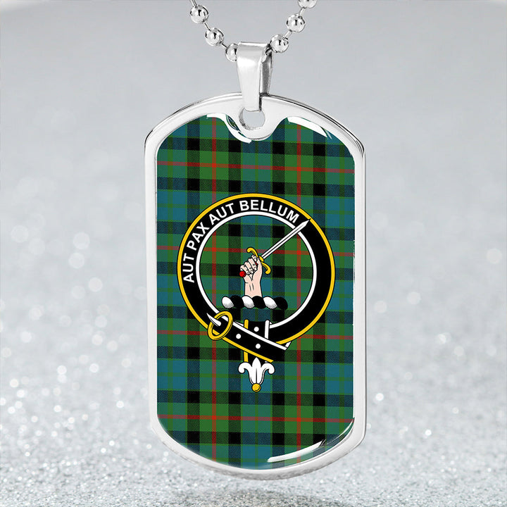 Gunn Ancient Clan Badge Classic Tartan Dog Tag Necklace