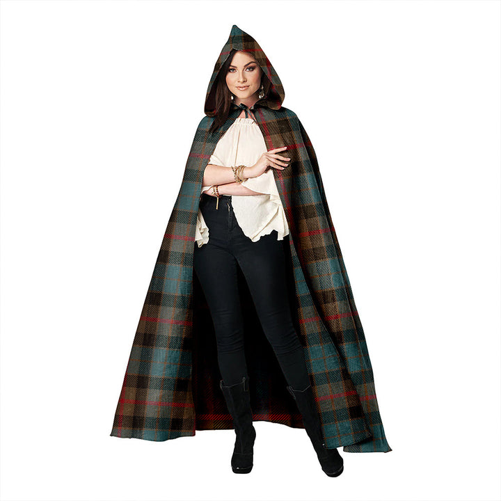 Gunn Weathered Clan Badge Tartan Hooded Cloak