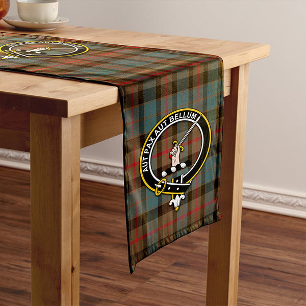 Gunn Weathered Clan Badge Tartan Table Runner
