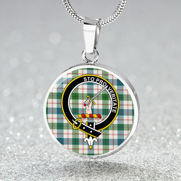 Guthrie Dress Ancient Clan Badge Tartan Classic Circle Necklace