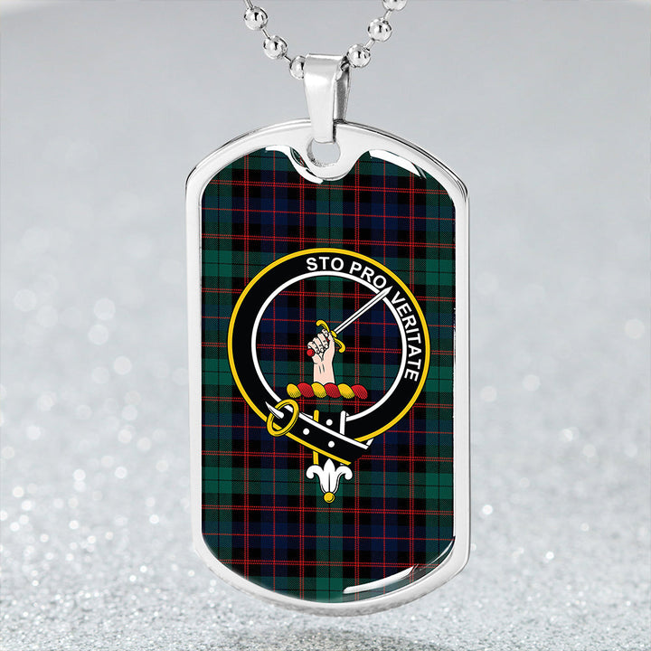 Guthrie Modern Clan Badge Classic Tartan Dog Tag Necklace