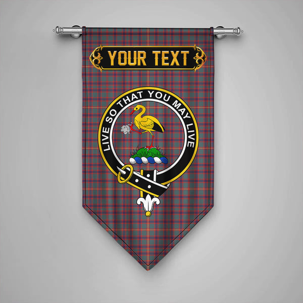 Hall Weathered Clan Badge Tartan Gonfalon Personalize
