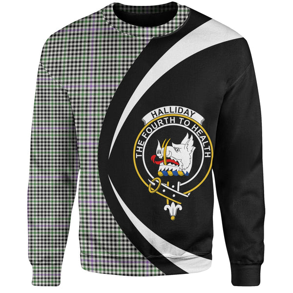 Halliday (Holliday) Ancient Clan Badge Tartan Sweatshirt Circle Style Personalized