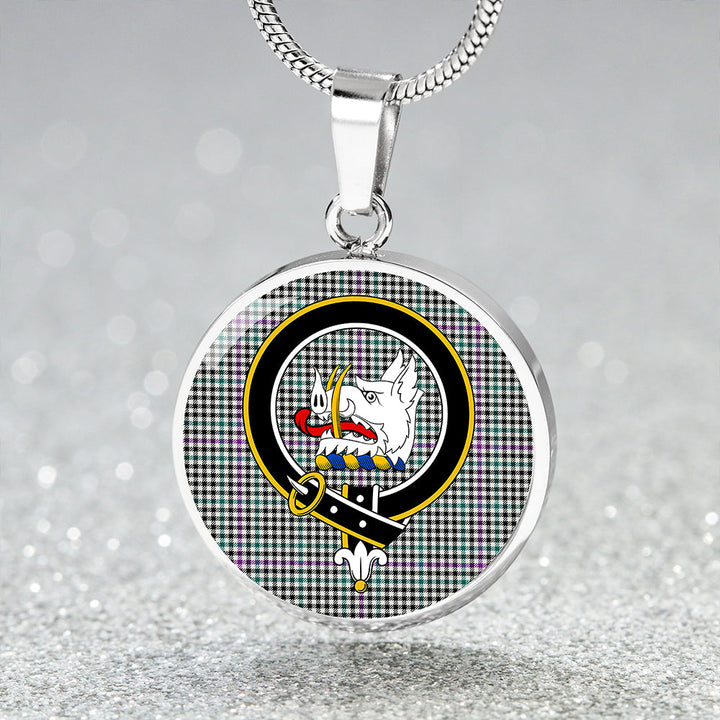 Halliday (Holliday) Modern Clan Badge Tartan Classic Circle Necklace