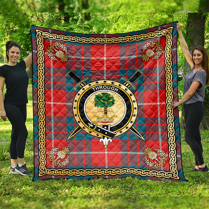 Hamilton Ancient Clan Badge Tartan Premium Quilt Celtic Shield
