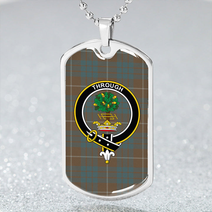 Hamilton Hunting Weathered Clan Badge Classic Tartan Dog Tag Necklace
