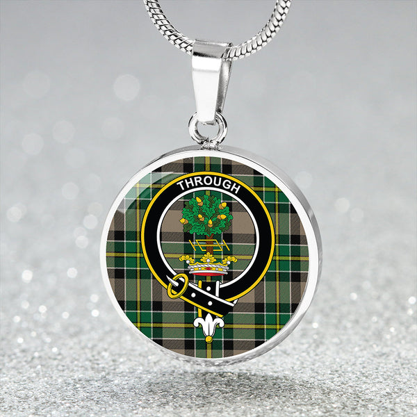 Hamilton of Brandon Modern Clan Badge Tartan Classic Circle Necklace