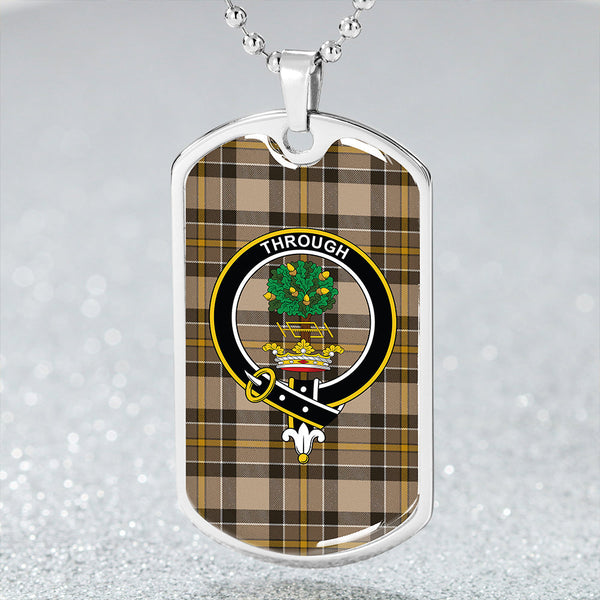 Hamilton of Brandon Weathered Clan Badge Classic Tartan Dog Tag Necklace
