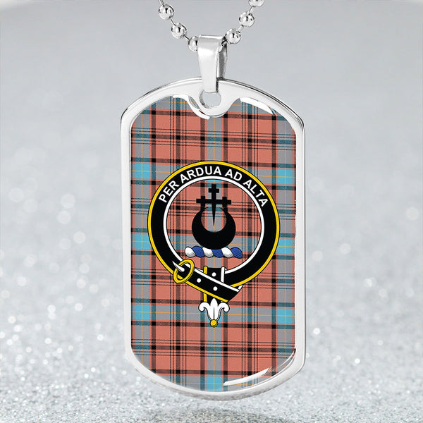 Hannay Dress (Haney Dress) Ancient Clan Badge Classic Tartan Dog Tag Necklace
