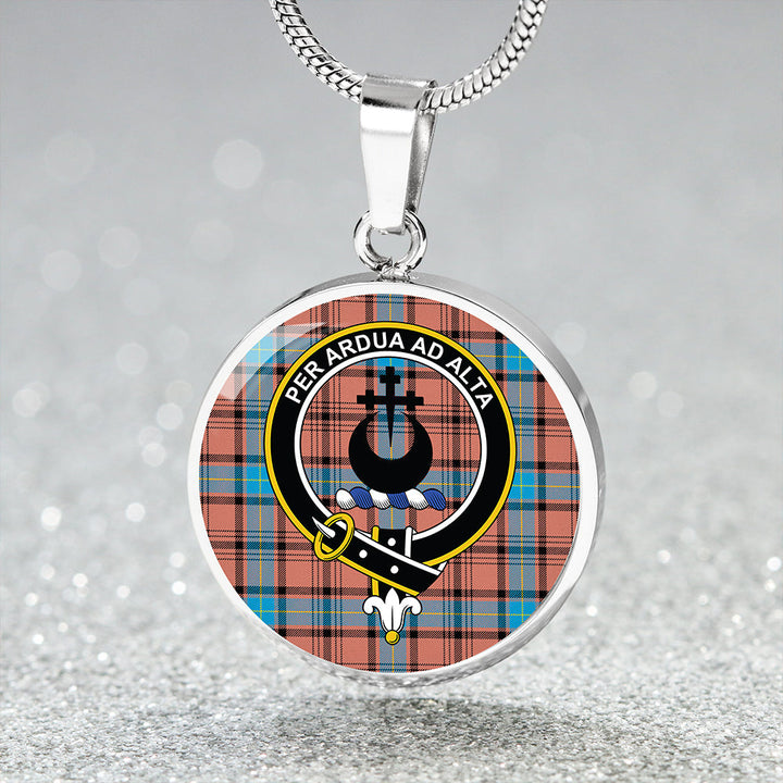 Hannay Dress (Haney Dress) Modern Clan Badge Tartan Classic Circle Necklace