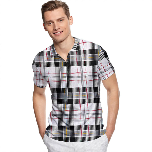 Harris (NY) Modern Tartan Classic Lapel Zip Short Sleeve Polo