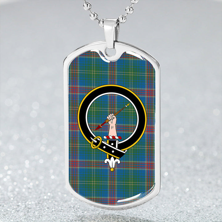 Hart Ancient Clan Badge Classic Tartan Dog Tag Necklace