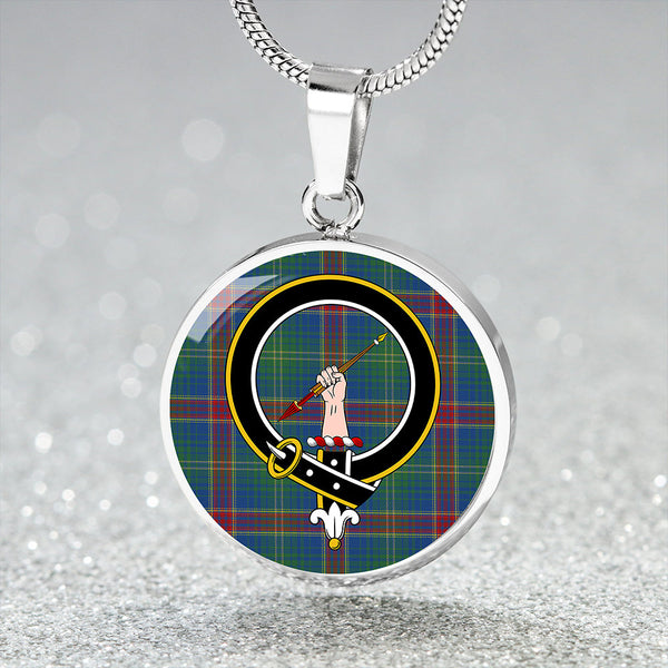 Hart Modern Clan Badge Tartan Classic Circle Necklace