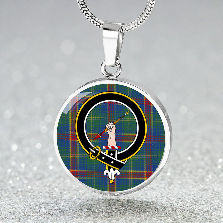 Hart Modern Clan Badge Tartan Classic Circle Necklace