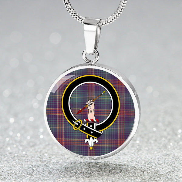 Hart Weathered Clan Badge Tartan Classic Circle Necklace