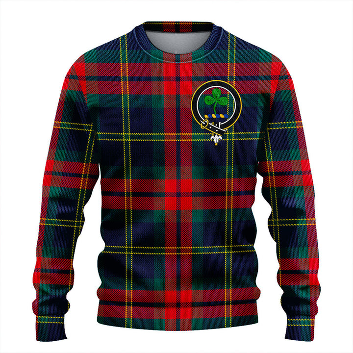Harvey Modern Clan Badge Tartan Knitted Sweater
