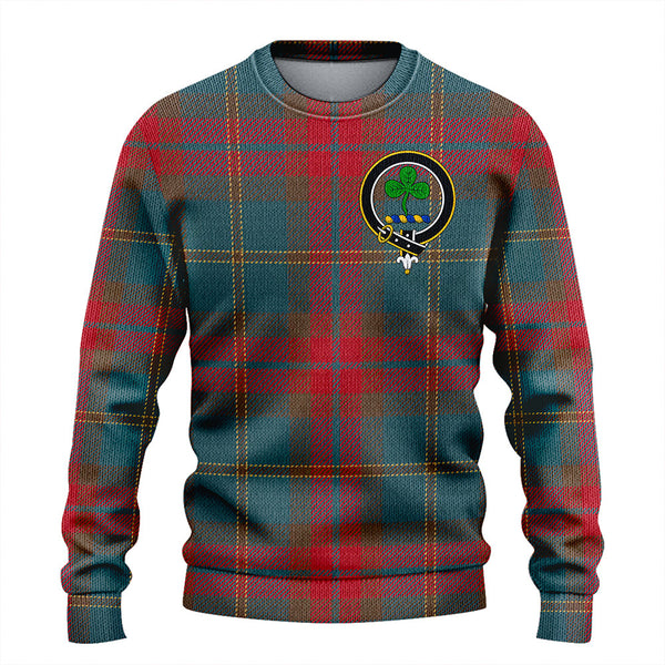 Harvey Weathered Clan Badge Tartan Knitted Sweater