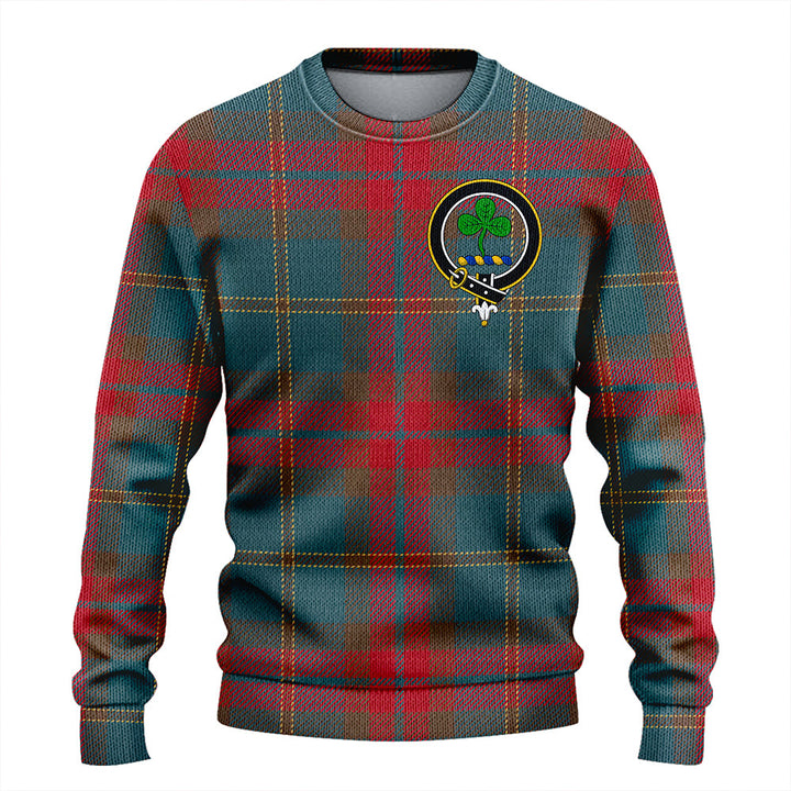 Harvey Weathered Clan Badge Tartan Knitted Sweater