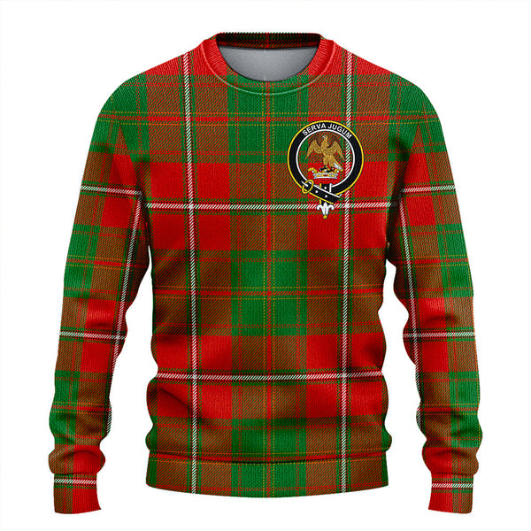 Hay Ancient Clan Badge Tartan Knitted Sweater