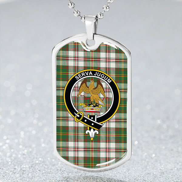 Hay Dress Modern Clan Badge Classic Tartan Dog Tag Necklace