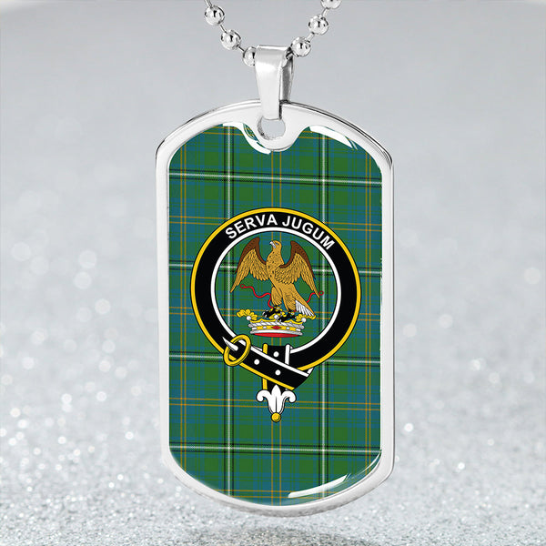 Hay Hunting Ancient Clan Badge Classic Tartan Dog Tag Necklace