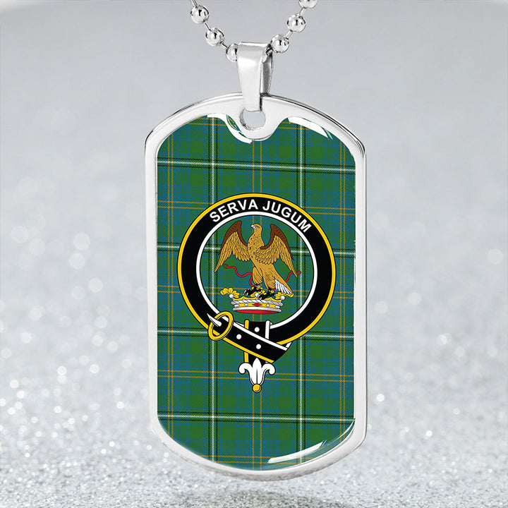 Hay Hunting Ancient Clan Badge Classic Tartan Dog Tag Necklace