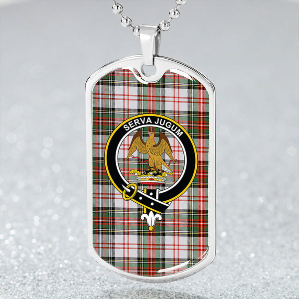 Hay #3 Ancient Clan Badge Classic Tartan Dog Tag Necklace