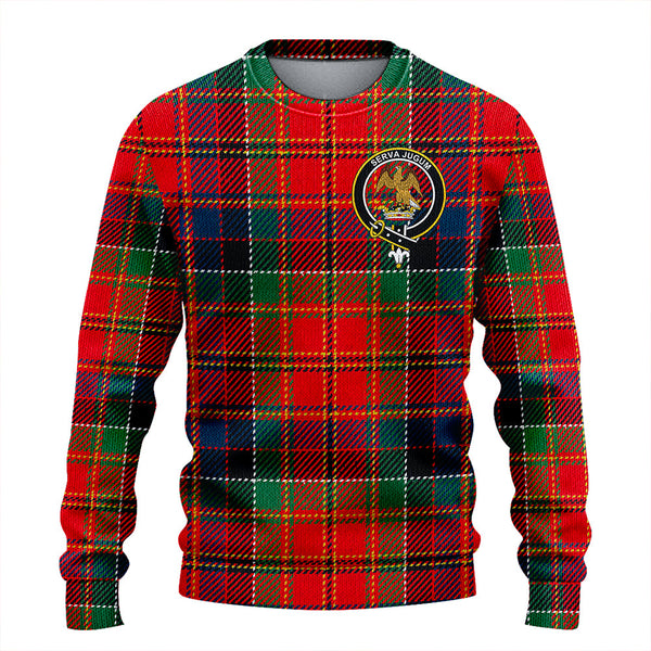 Hay and Leith Modern Clan Badge Tartan Knitted Sweater