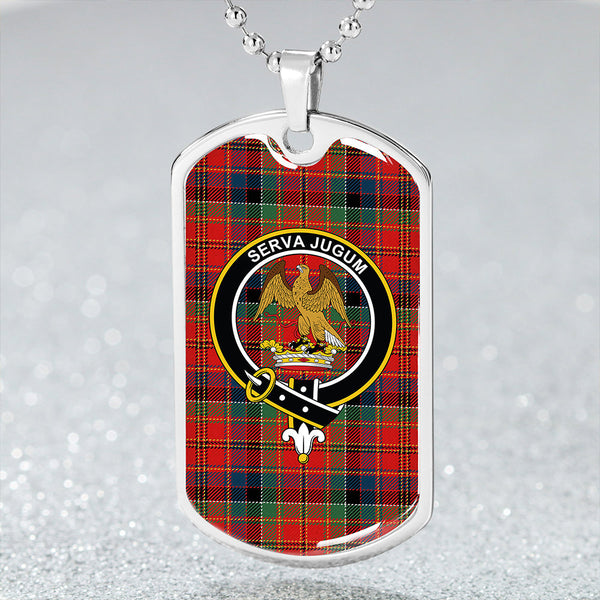 Hay and Leith Modern Clan Badge Classic Tartan Dog Tag Necklace